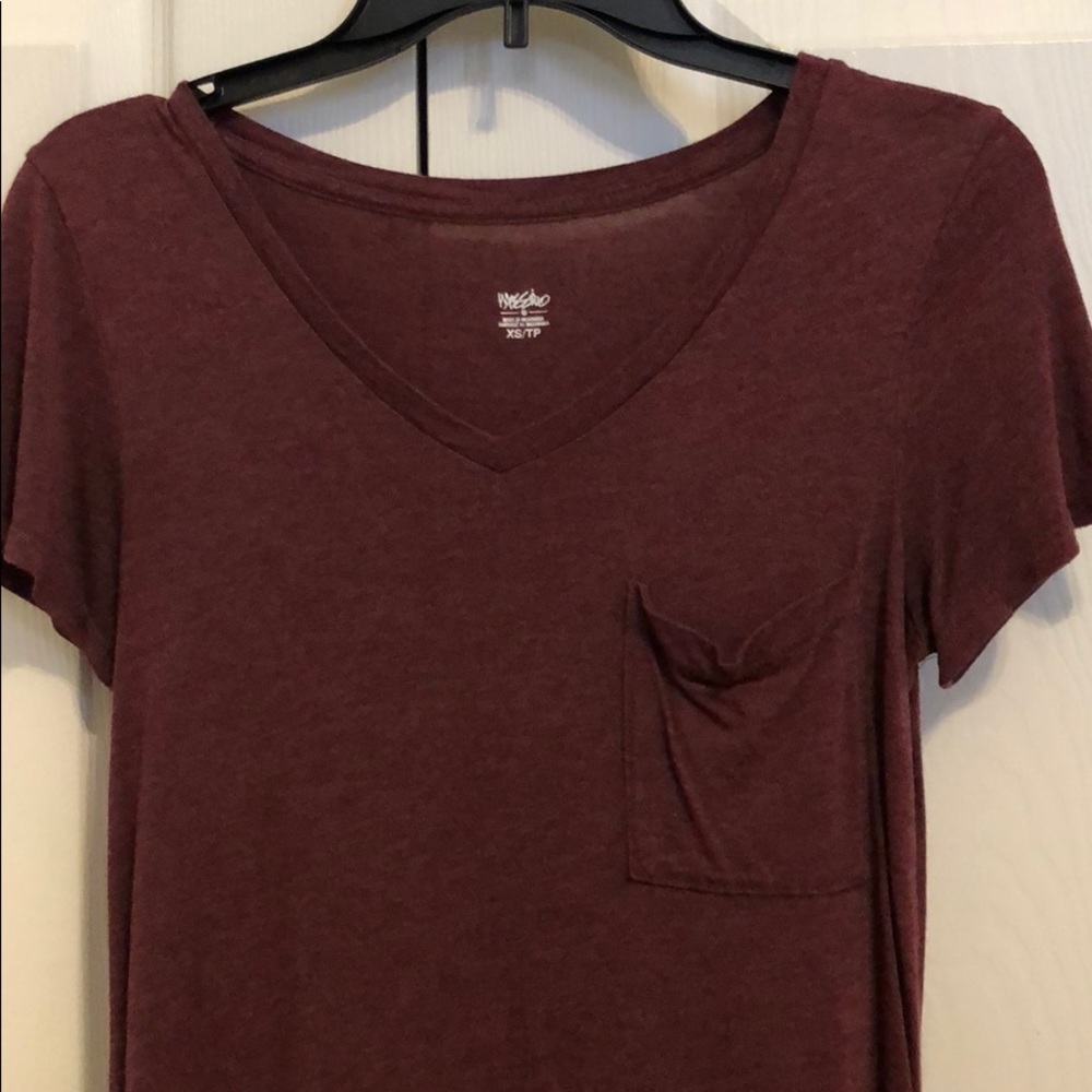 Maroon top